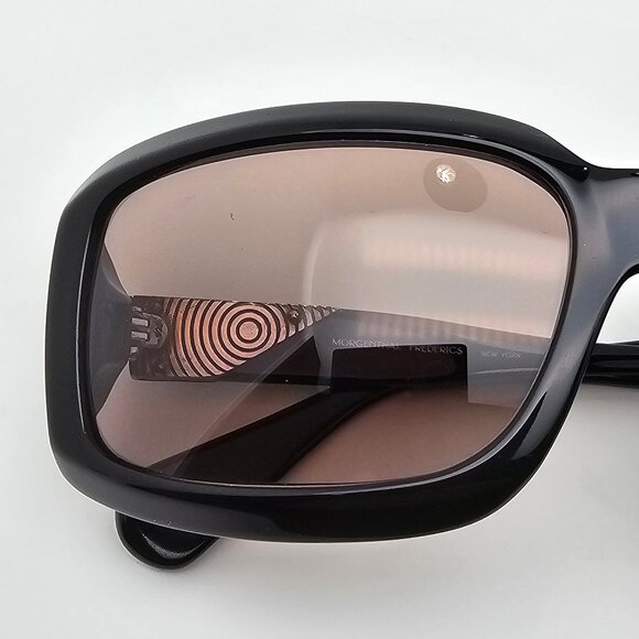 Morgenthal Frederics Fifth Black Frame Polarized Grey Lens Sunglasses w/ Case